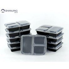 Amazon Venta caliente de alimentos de plástico contenedores de alimentos Comida prep3 compartimento con tapas herméticas, microondas, 36oz Bento Box BPA Free